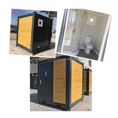 Modern Outdoor Mobile Toilet Cabin com chuveiro de aço galvanizado de dobra e painel de sanduíche Toilet móvel