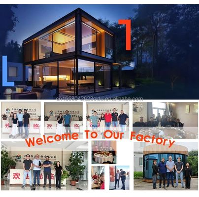 Painel de sanduíche de aço Casa de contêiner pré-fabricada de madeira com design moderno e recursos expansíveis