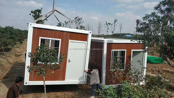 Cores personalizadas Pacote plano pré-fabricado de 20 pés Container a granel Casa de estrutura para trabalhadores migrantes no canteiro de obras
