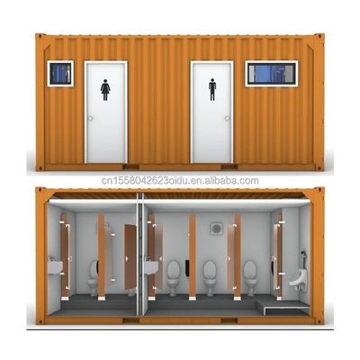 Aparência moderna Banheiro de recipiente pré-fabricado para loja ou vila Janela de liga de alumínio e design moderno de meados do século