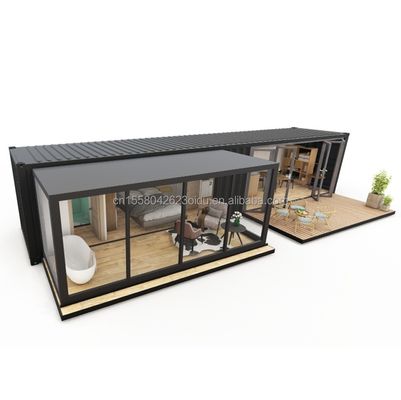 Moderno Design Personalizado EU Standard Container Prefab House aço dobrável 2 dormitórios Container Casas Hotéis Banheiros