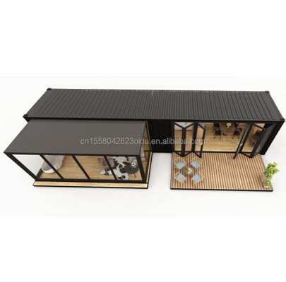 Moderno Design Personalizado EU Standard Container Prefab House aço dobrável 2 dormitórios Container Casas Hotéis Banheiros