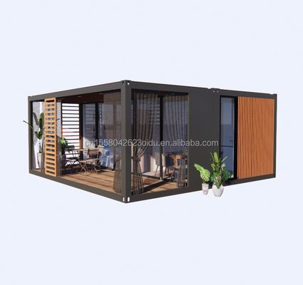 Casa de madeira pré-fabricada de 2 quartos de 20 pés de luxo de design moderno cozinha dobrável banheiro e terraço ao ar livre para viver
