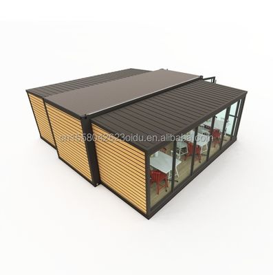 Alumínio de liga de janelas Modulos de contêineres de aço modernos de 40 pés 20 pés para montagem rápida Casa Expansão Mall Café