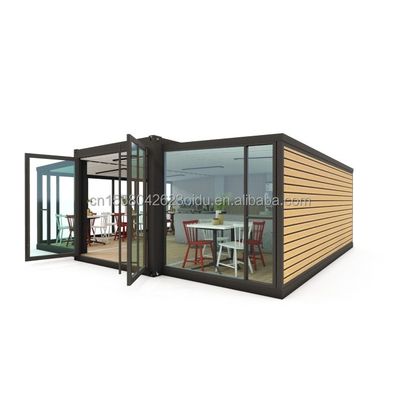 Alumínio de liga de janelas Modulos de contêineres de aço modernos de 40 pés 20 pés para montagem rápida Casa Expansão Mall Café