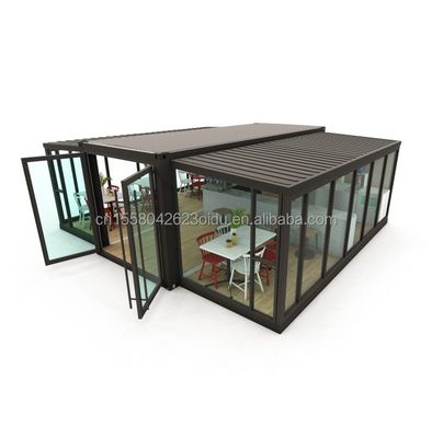 Alumínio de liga de janelas Modulos de contêineres de aço modernos de 40 pés 20 pés para montagem rápida Casa Expansão Mall Café