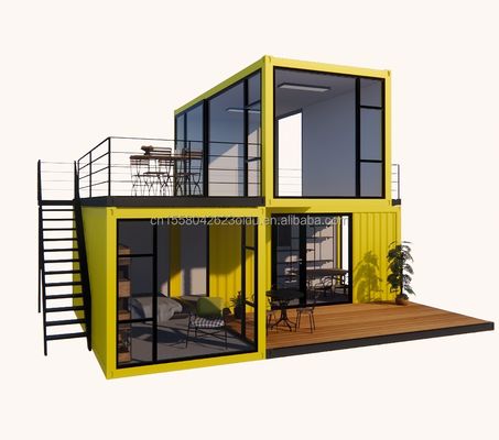 Janela de liga de alumínio personalizada 3 módulos recipiente de vida modular pacote plano pré-fabricado escritório em casa ou casa de jardim feita de aço