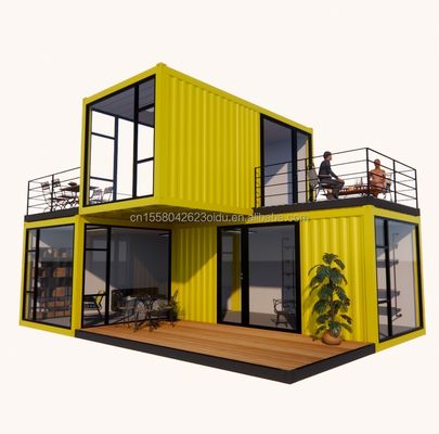 Janela de liga de alumínio personalizada 3 módulos recipiente de vida modular pacote plano pré-fabricado escritório em casa ou casa de jardim feita de aço