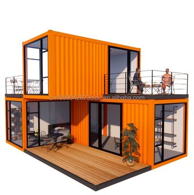 Janela de liga de alumínio personalizada 3 módulos recipiente de vida modular pacote plano pré-fabricado escritório em casa ou casa de jardim feita de aço