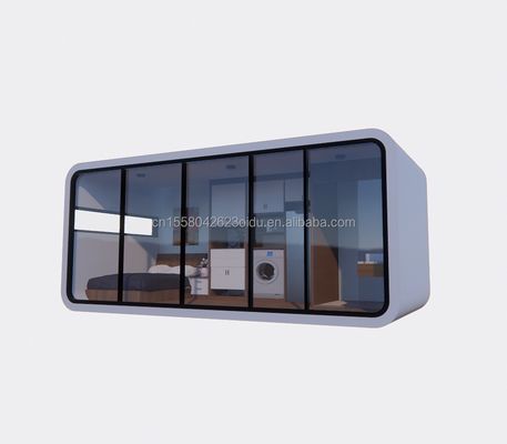 Casa pré-fabricada moderna de 20 pés 40 pés Outdoor Tiny Pod Casa de café móvel de trabalho Apple Cabin-Popular Cabina pré-fabricada apartamento apartamento