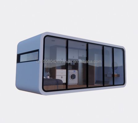 Casa pré-fabricada moderna de 20 pés 40 pés Outdoor Tiny Pod Casa de café móvel de trabalho Apple Cabin-Popular Cabina pré-fabricada apartamento apartamento