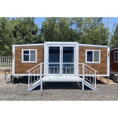Casas de madeira em cores personalizadas UE pré-fabricada 20ft Casa de expansão de três quartos