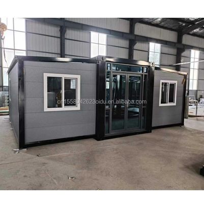 Casas de madeira em cores personalizadas UE pré-fabricada 20ft Casa de expansão de três quartos