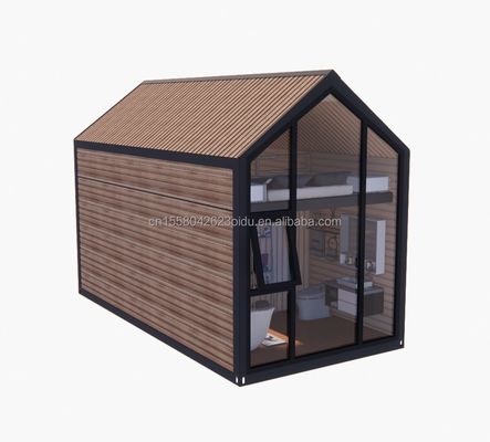 Casa móvel de madeira removível com 50/75/100 mm de paredes de painéis de sanduíche de onda e quarto de loft de design moderno incluído