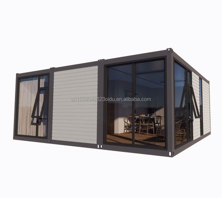 Aço galvanizado curvado 180g 20ft 40ft Desmontável Prefabricado Container de embalagem plana Casa com 2 quartos para hotel