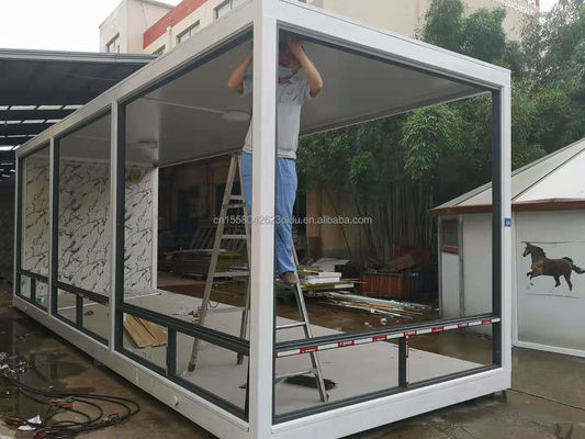Embalagem de apartamento para família portátil 20ft ou 40ft Luxury Prefabricated Container Room com janelas de liga de alumínio