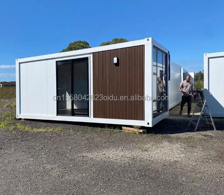 Hotel Casa de Contêineres Embalagem plana para construção rápida da família Estrutura de aço galvanizado curvado 180g Casa de madeira de luxo