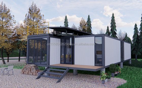 Estrutura de aço galvanizado de aço curvado 180g 20ft 40ft casa de fazenda apartamento pacote recipiente quarto cozinha sala de estar casa de banho