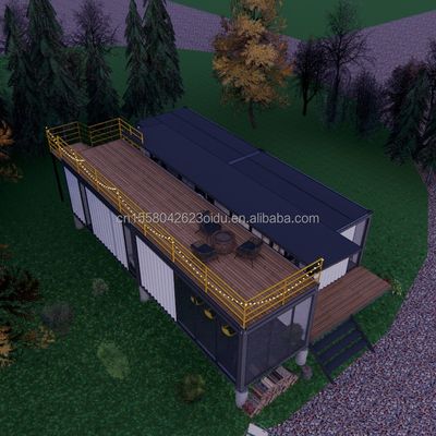 Estrutura de aço galvanizado de aço curvado 180g 20ft 40ft casa de fazenda apartamento pacote recipiente quarto cozinha sala de estar casa de banho