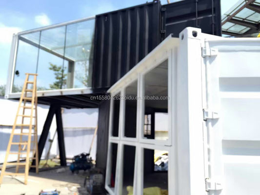 Cor personalizada e liga de alumínio janelas 20ft Luxury Container Room para vendas Booth Café Loja Guard Box Office Bar
