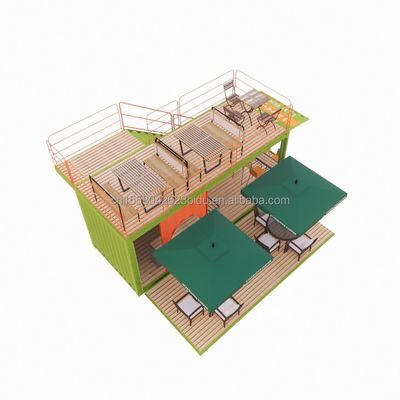 Tubos de aço galvanizado quadrados 20ft Luxury Container Room para Café Loja Sala de guarda Escritório Bar e Family Bar Produtor