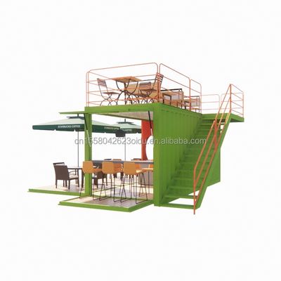 Tubos de aço galvanizado quadrados 20ft Luxury Container Room para Café Loja Sala de guarda Escritório Bar e Family Bar Produtor