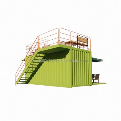 Tubos de aço galvanizado quadrados 20ft Luxury Container Room para Café Loja Sala de guarda Escritório Bar e Family Bar Produtor