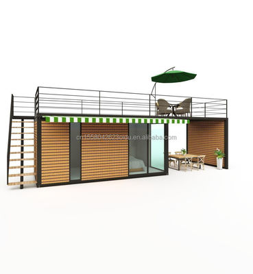Estrutura principal Tubos quadrados de aço galvanizado 40ft 20ft Luxury Container Room Sales Booth Café Guard Box Office Bar
