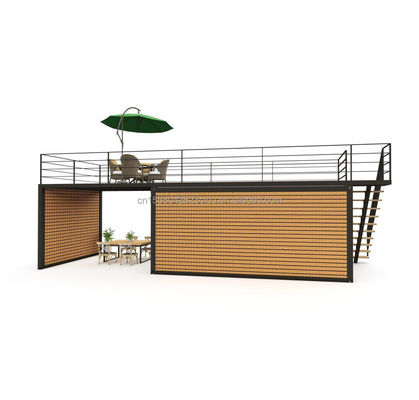 Estrutura principal Tubos quadrados de aço galvanizado 40ft 20ft Luxury Container Room Sales Booth Café Guard Box Office Bar