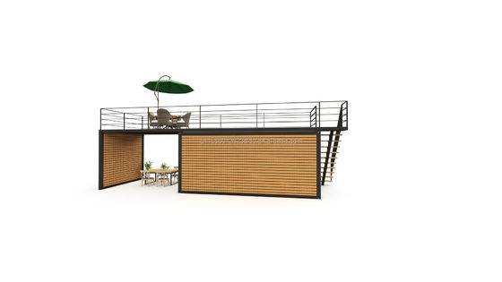 Estrutura principal Tubos quadrados de aço galvanizado 40ft 20ft Luxury Container Room Sales Booth Café Guard Box Office Bar
