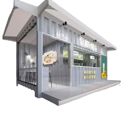20ft 10ft Mini Pop-up Shop Container Café Loja Bar Restaurante Fast-food Loja de conveniência Quiosque Booth para Supermercado