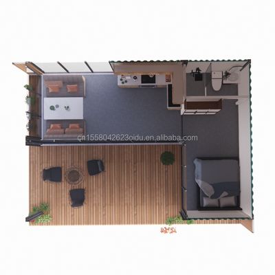 Container expansível para família de três Instalação rápida Casa móvel Luxo acessível