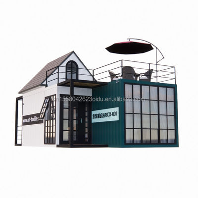 Família de Três 20ft Luxo 5m Alto Duplex Container Casa Móvel com Alternativas de Parede e Alumínio Janela