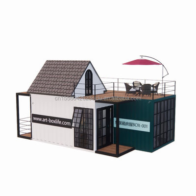 Família de Três 20ft Luxo 5m Alto Duplex Container Casa Móvel com Alternativas de Parede e Alumínio Janela