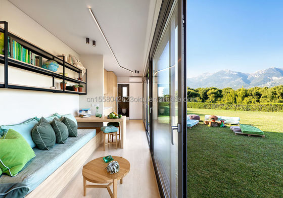 Galvanizado de aço flexível estrutura de aço 20ft casas expansíveis pré-fabricadas casas de luxo casa de contêineres para estilo de design chinês