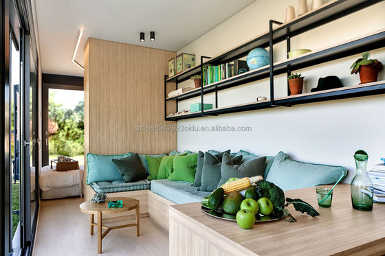 Galvanizado de aço flexível estrutura de aço 20ft casas expansíveis pré-fabricadas casas de luxo casa de contêineres para estilo de design chinês