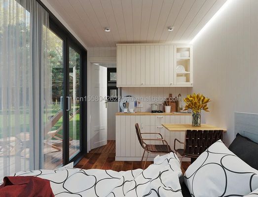 OEM 20ft Multi Funcional Luxury Flat Pack Container House Casa com 50/75/100mm Wave Sandwich Panel Parede